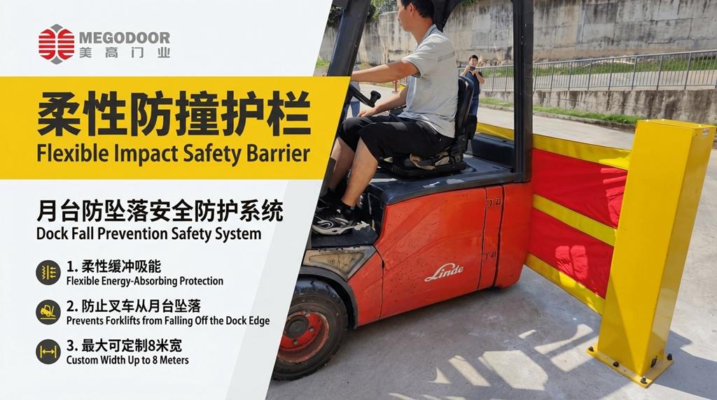滁州仓库月台防坠落装置——伸缩防坠落护栏缩略图
